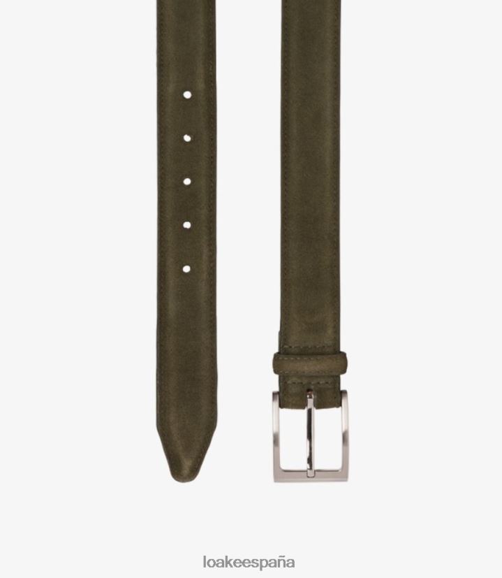 accesorios Loake cinturón de william ante verde 8LF0BH218