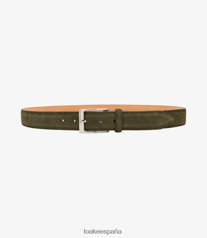 accesorios Loake cinturón de william ante verde 8LF0BH218